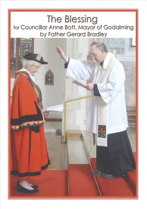 Fr. Bradley blesses Anne Bott