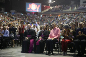 Guests of honour at the stadium