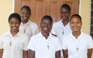 Postulants (L - R) Muchengwa, Charity, Grace, Theresa, Maria