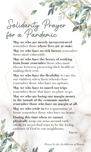 Solidarity Prayer for a Pandemic