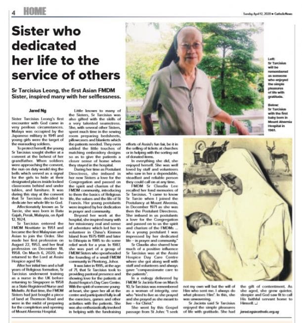 Sr Tarcisius Leong CN feature 12042020