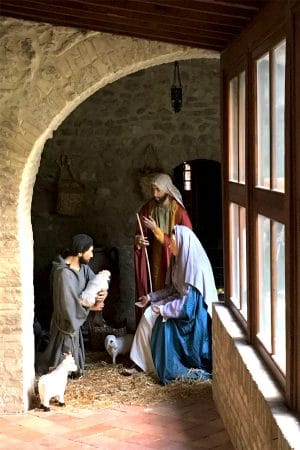 St Francis and the crib